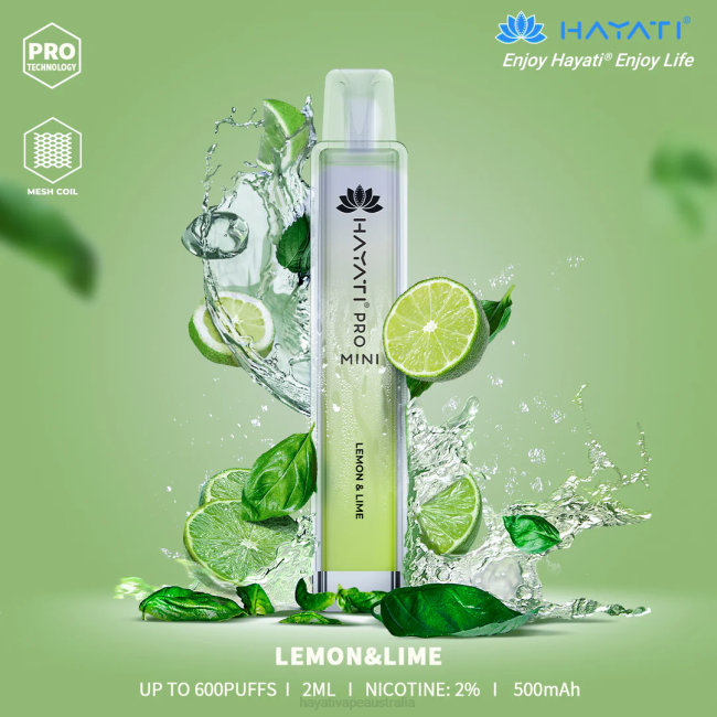 Hayati Pro Mini Disposable Lemon  Lime XNHN14 Hayati Vape Flavours