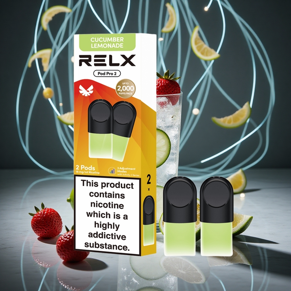 RELX Pod Pro 2 600 Puffs Beverage-Cucumber Lemonade