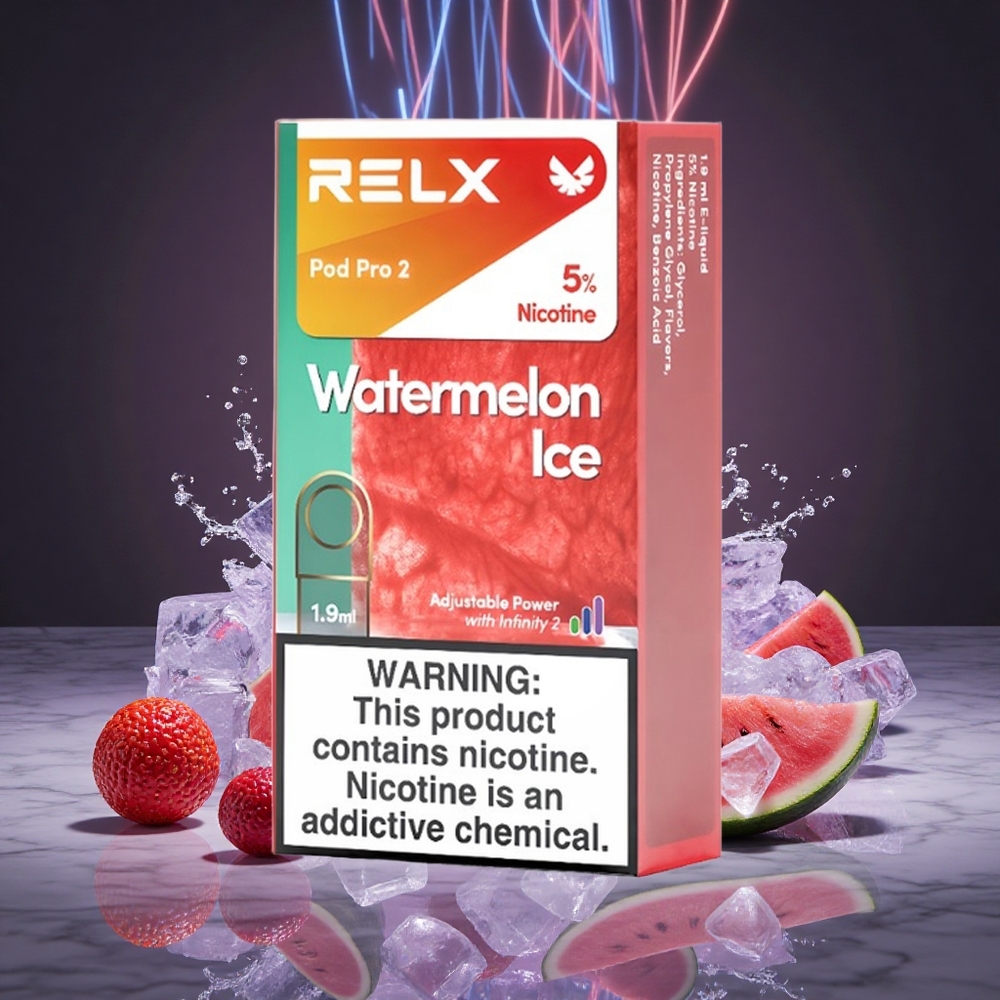 RELX Pod Pro 2 600 Puffs Watermelon Ice 50mg/ml Nicotine