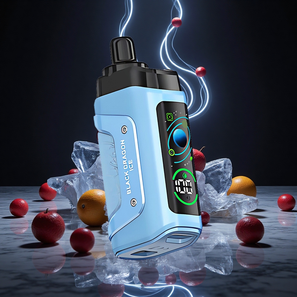 Razz Bar 45000 Puffs Adjustable Airflow Black Dragon Ice