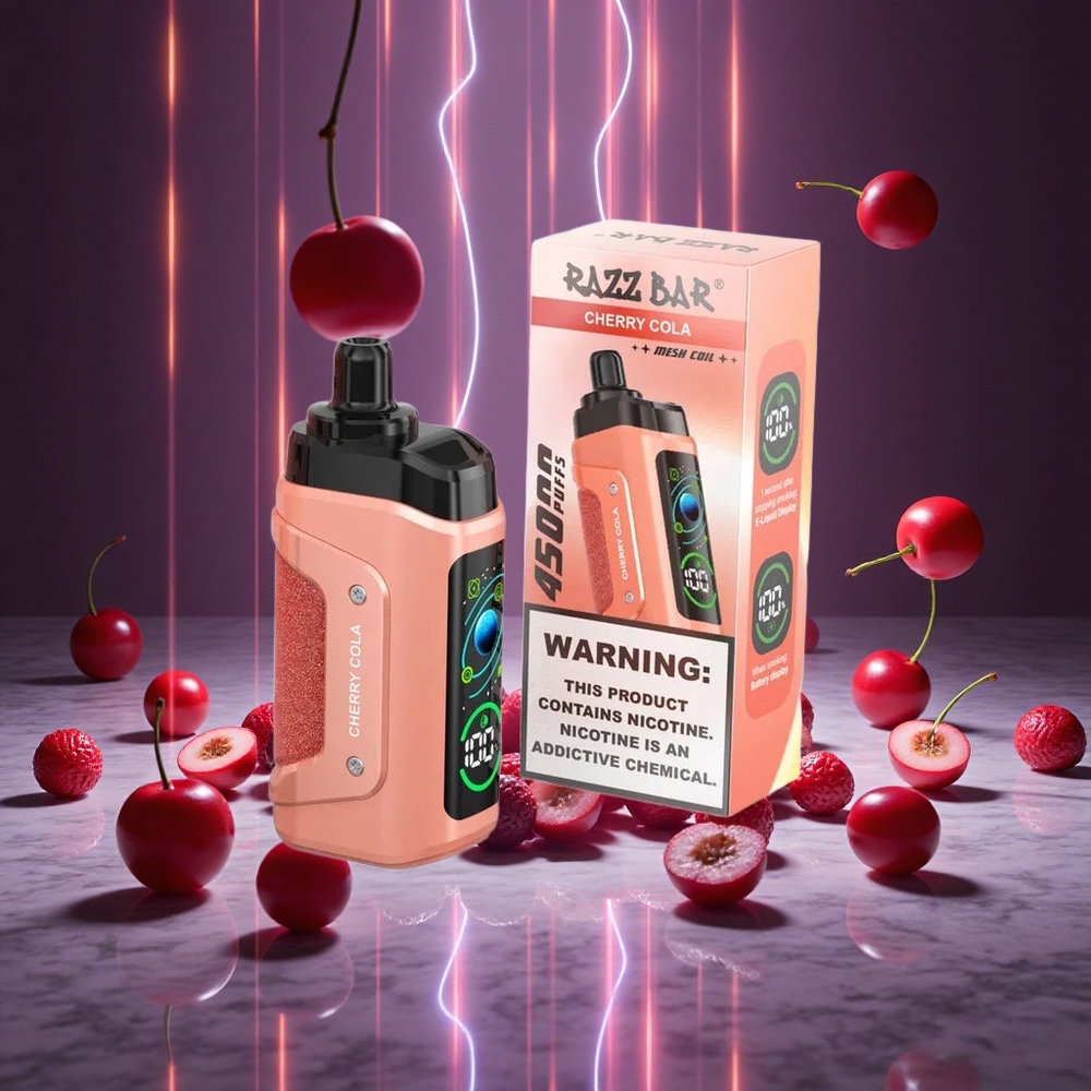 Razz Bar 45000 Puffs Adjustable Airflow Cherry Cola Disposable Vape