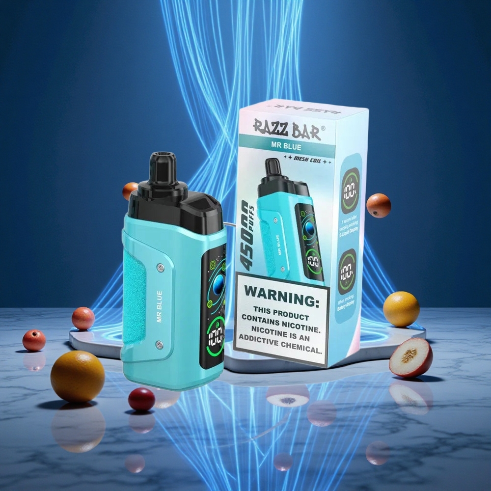 Razz Bar 45000 Puffs Adjustable Airflow Mr Blue Disposable Vape