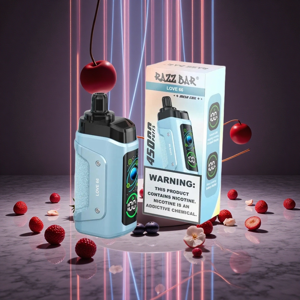 Razz Bar 45000 Puffs Disposable Vape Love 66 Adjustable Airflow