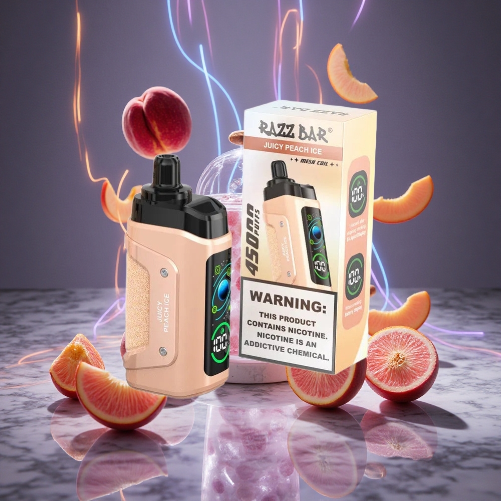 Razz Bar 45000 Puffs Mesh Coil Juicy Peach Ice Disposable Vape