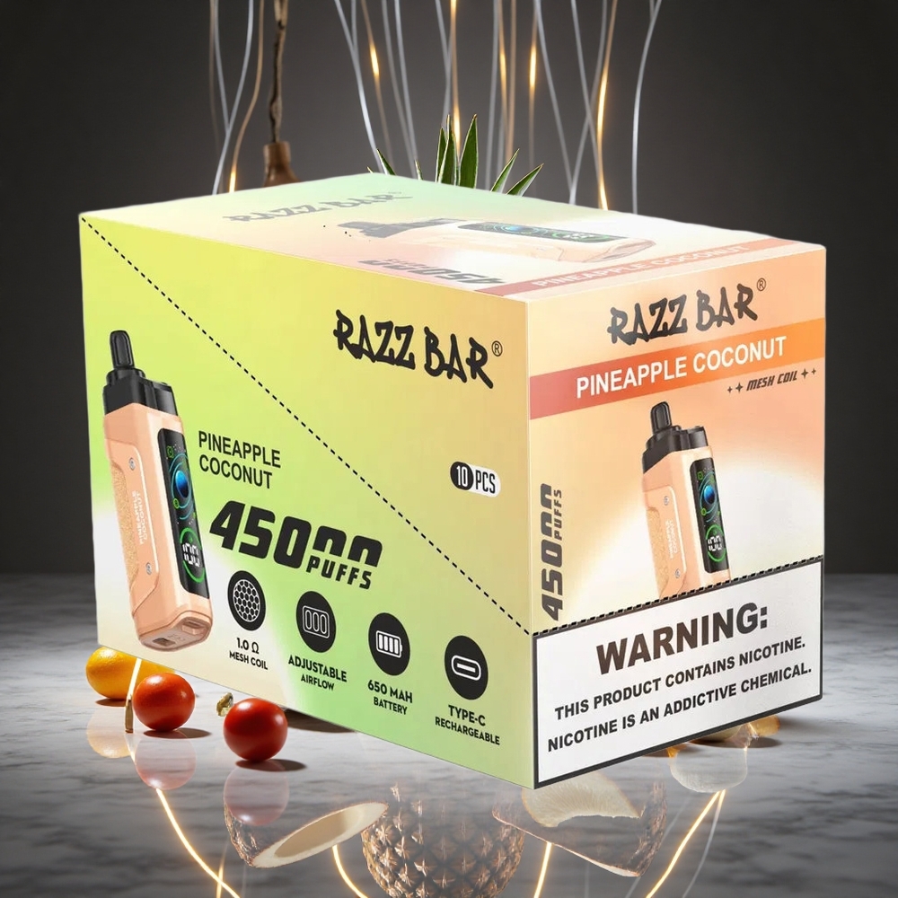 Razz Bar 45000 Puffs Pineapple Coconut Adjustable Airflow