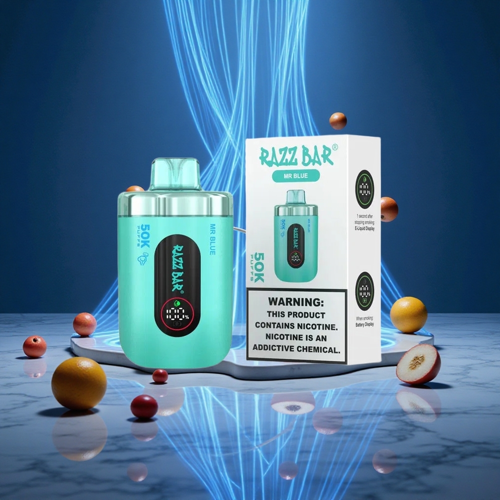 Razz Bar 50K Puffs Disposable Vape Mr Blue Type-C Rechargeable
