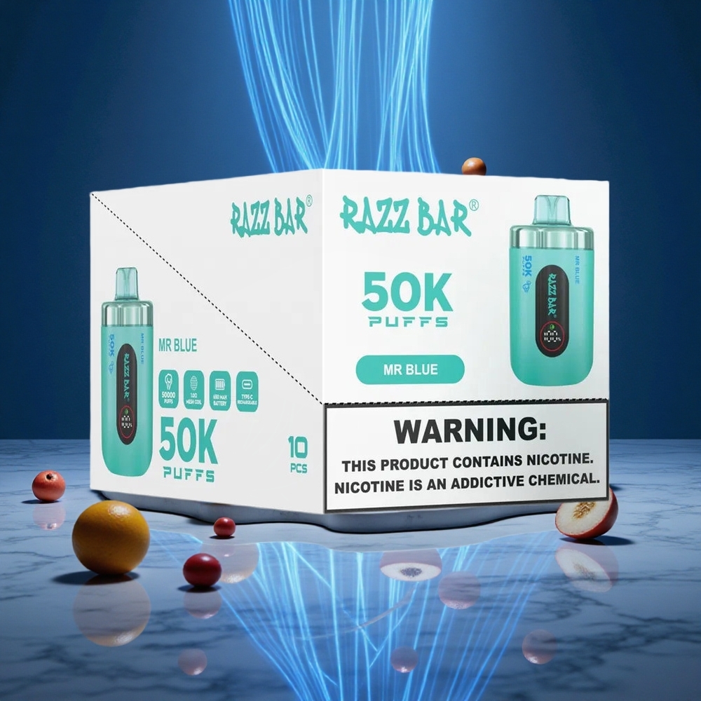Razz Bar 50K Puffs Disposable Vape Mr Blue Type-C Rechargeable