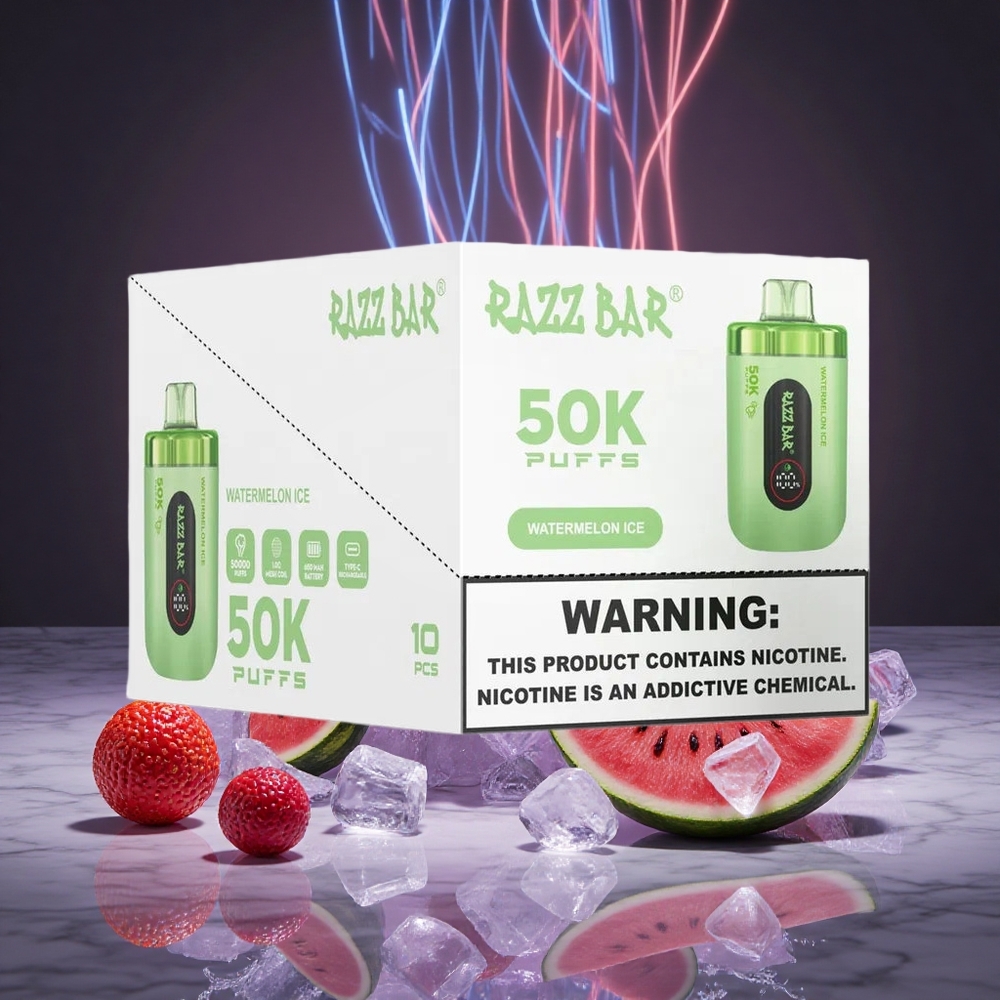 Razz Bar 50K Puffs Disposable Vape Watermelon Ice Type-C Rechargeable