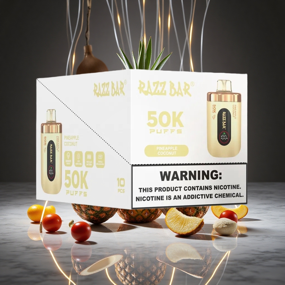 Razz Bar 50K Puffs Pineapple Coconut Disposable Vape Type-C Rechargeable