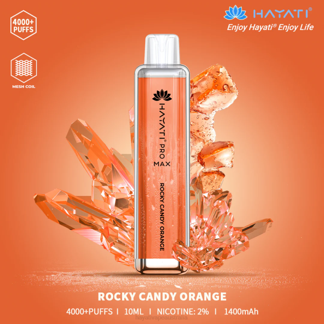 Hayati Pro Max Disposable Rocky Candy Orange XNHN118 Hayati Price Australia
