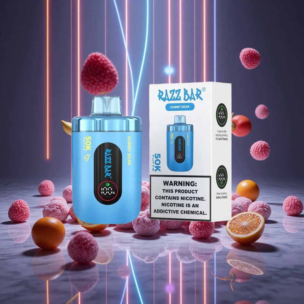 Razz Bar 50K Puffs Gummy Bear Rechargeable Disposable Vape