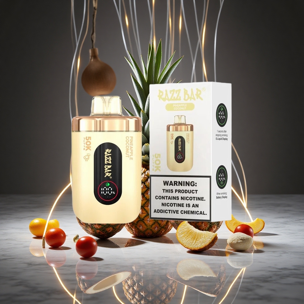 Razz Bar 50K Puffs Pineapple Coconut Disposable Vape Type-C Rechargeable