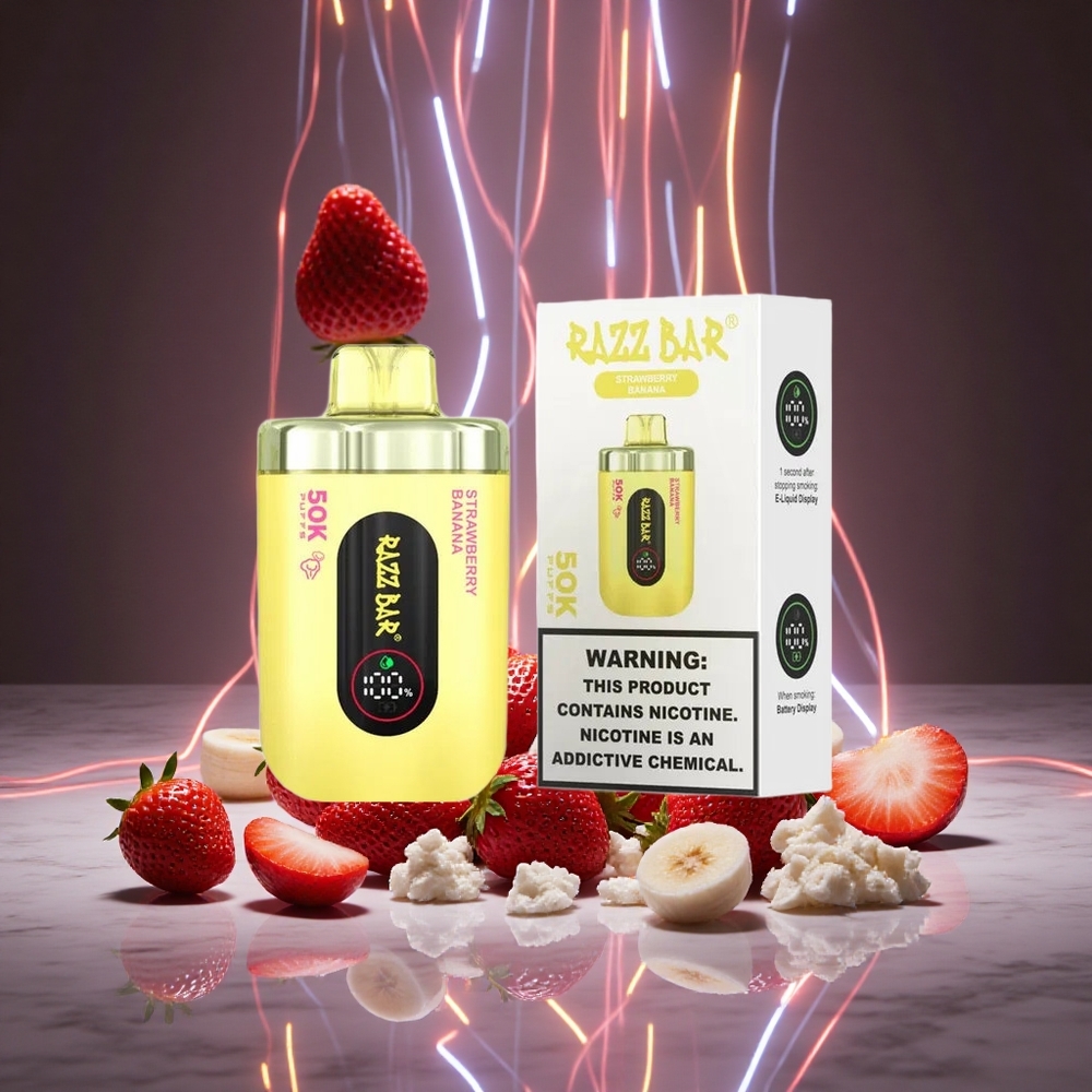 Razz Bar 50K Puffs Strawberry Banana Disposable Vape 650mAh