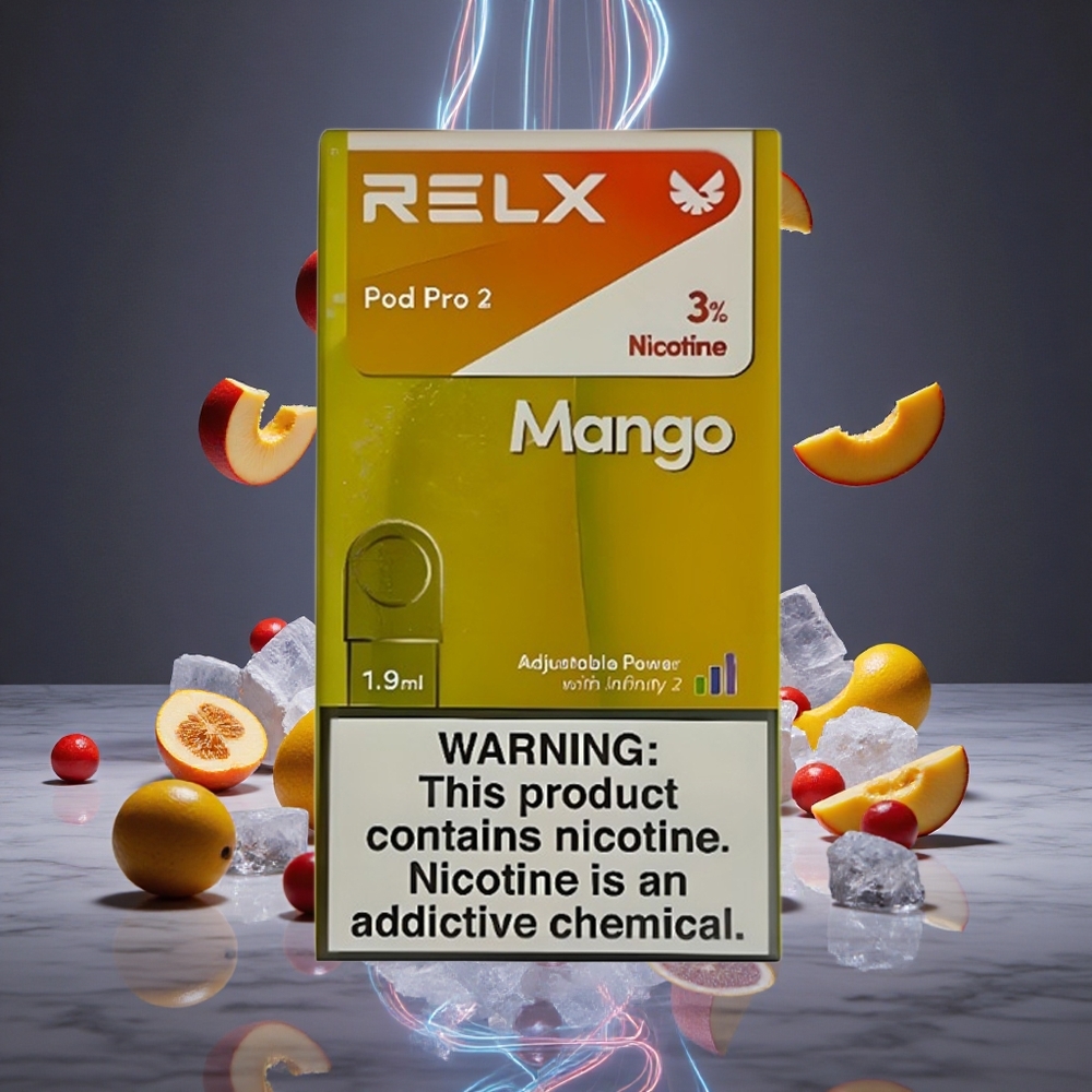 RELX Pod Pro 2 600 Puffs Mango Ice 30mg/ml Nicotine